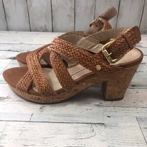 Dana Buchman 3” Cork Heel Sandals 8.5